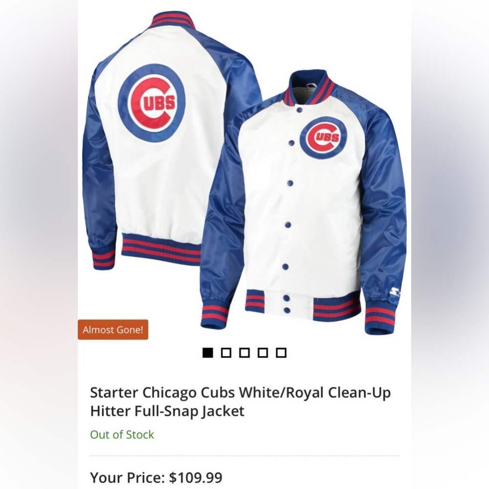Chicago Cubs lightweight starter Jacket 3XL NWT